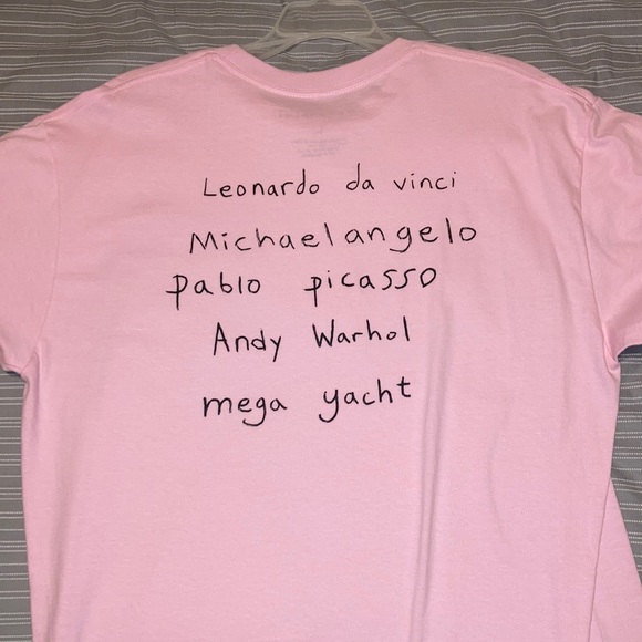 Men’s Mega Yacht “a brief history of art” T shirt - Picture 4 of 4